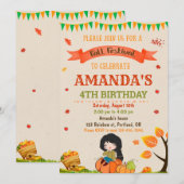 Invitation d'anniversaire d'automne fête d'automne (Devant / Derrière)
