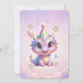 Invitation d'anniversaire d'aventure de dragon pas (Dos)