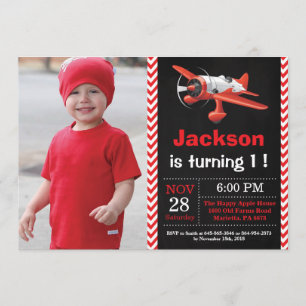Invitation d'anniversaire d'avion. Fête d'annivers