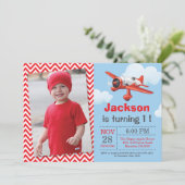 Invitation d'anniversaire d'avion. Fête d'annivers (Debout devant)