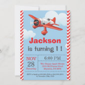 Invitation d'anniversaire d'avion. Fête d'annivers (Devant)