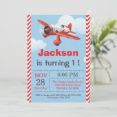 Invitation d'anniversaire d'avion. Fête d'annivers (Debout devant)