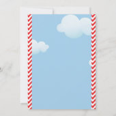 Invitation d'anniversaire d'avion. Fête d'annivers (Dos)