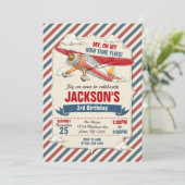 Invitation d'anniversaire d'avion / La fête du tem (Debout devant)