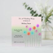 Invitation d'anniversaire Dazzling Daisies (Debout devant)