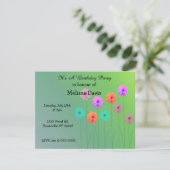 Invitation d'anniversaire Dazzling Daisies (Debout devant)