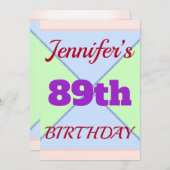 Invitation d'anniversaire de (Devant / Derrière)