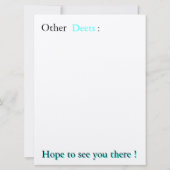 invitation d'anniversaire de 10 ans (Dos)