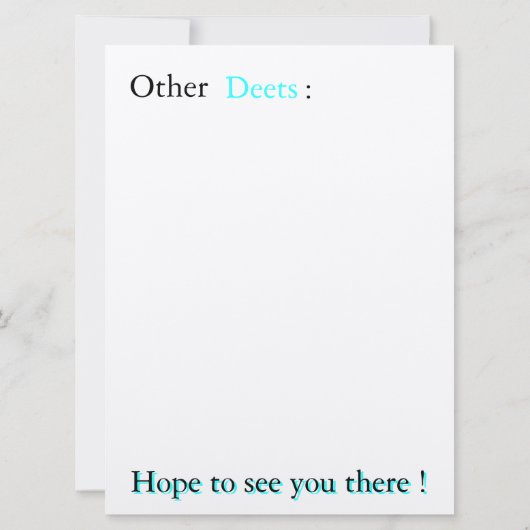 invitation d'anniversaire de 10 ans (Dos)