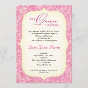 Invitation d'anniversaire de 15 Quinceanera