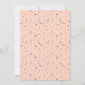 Invitation d'anniversaire de 1 an Lapin Aquarelle  (Dos)