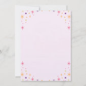 Invitation d'anniversaire de 1 an Ourson Rose Viol (Dos)