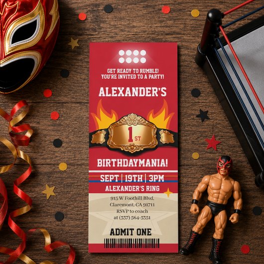 Invitation d'anniversaire de 1 an sur le thème de
