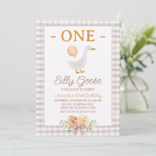Invitation d'anniversaire de 1 an Vintage Beige Ca