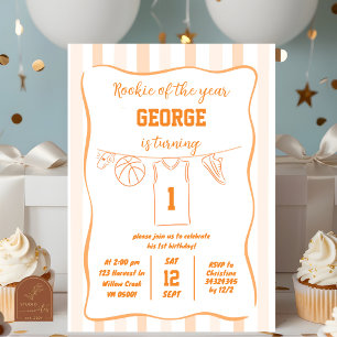 Invitation d'anniversaire de 1ère année de basketb