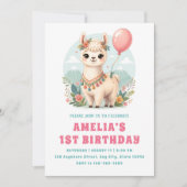 Invitation d'anniversaire de 1ère année pour une f (Devant)