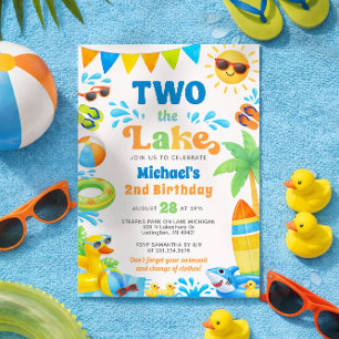 Invitation d'anniversaire de 2 ans d'été - Deux au