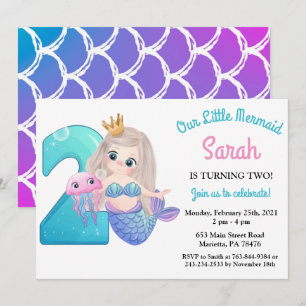 Invitation d'anniversaire de 2 ans sur le thème de