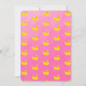Invitation d'anniversaire de 3 ans Canard en caout (Dos)
