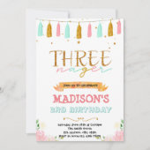 Invitation d'anniversaire de 3 ans de Threenager (Devant)