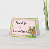 invitation d'anniversaire de 4 ans (Devant)