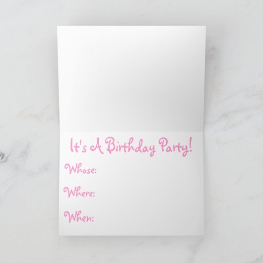 invitation d'anniversaire de 4 ans (Intérieur)