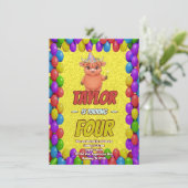 Invitation d'anniversaire de 4 ans de la vache mag (Debout devant)