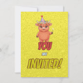 Invitation d'anniversaire de 4 ans de la vache mag (Dos)