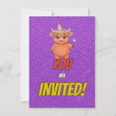 Invitation d'anniversaire de 4 ans de la vache mag (Dos)