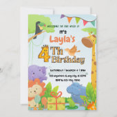 Invitation d'anniversaire de 4 ans sur le thème de (Devant)