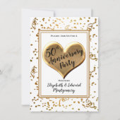 Invitation d'anniversaire de 50 ans avec étincelle (Devant)