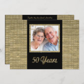 Invitation d'anniversaire de 50 ans avec insertion (Devant / Derrière)