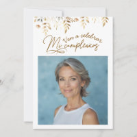 Invitation d'anniversaire de 50 ans avec photo