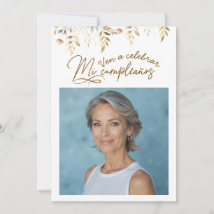 Invitation d'anniversaire de 50 ans avec photo