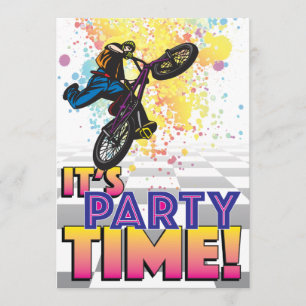 Invitation d'anniversaire de 5 x 7 BMX