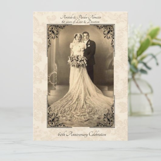 Invitation d'anniversaire de 60 ans (Debout devant)