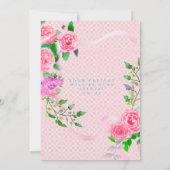 Invitation d'anniversaire de 60 ans Ruban Rose Ros (Dos)