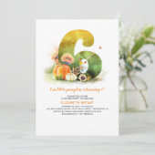 Invitation d'anniversaire de 6 ans Little Pumpkin (Debout devant)