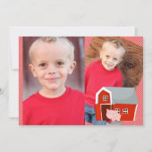 Invitation d'anniversaire de Baa-Oink-Moo (Dos)