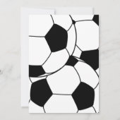 Invitation d'anniversaire de bal de football rose  (Dos)