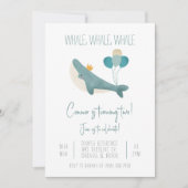 Invitation d'anniversaire de baleines (Devant)