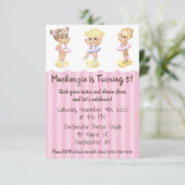 Invitation d'anniversaire de Ballerina (Debout devant)