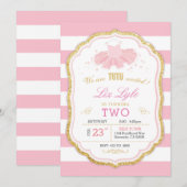 Invitation d'anniversaire de Ballerina (Devant / Derrière)