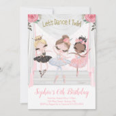 Invitation d'anniversaire de Ballerina (Devant)