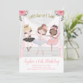 Invitation d'anniversaire de Ballerina (Debout devant)