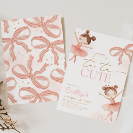 Invitation d'anniversaire de Ballerina