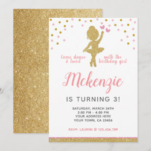 Invitation d'anniversaire de Ballerina