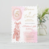 Invitation d'anniversaire de Ballerina (Debout devant)