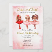 Invitation d'anniversaire de Ballerina, Ballet Par (Devant)