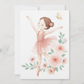 Invitation d'anniversaire de Ballerina - Fête de B (Dos)